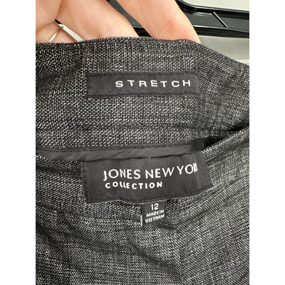 Y2K Vintage Pants Womens Large Gray Trousers Straight Leg Stretch High Rise Work - Picture 2 of 9